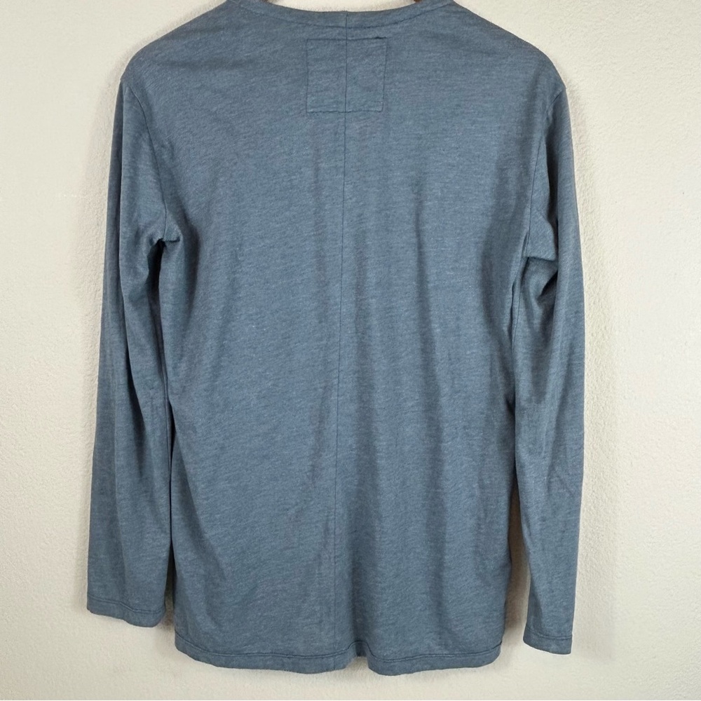 JW LOS ANGELES Blue Floral Embroidered Long Sleeve Top, size Small - Picture 5 of 9